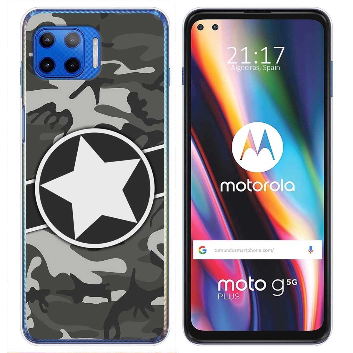 Funda Gel Tpu para Motorola Moto G 5G Plus diseño Camuflaje 02 Dibujos
