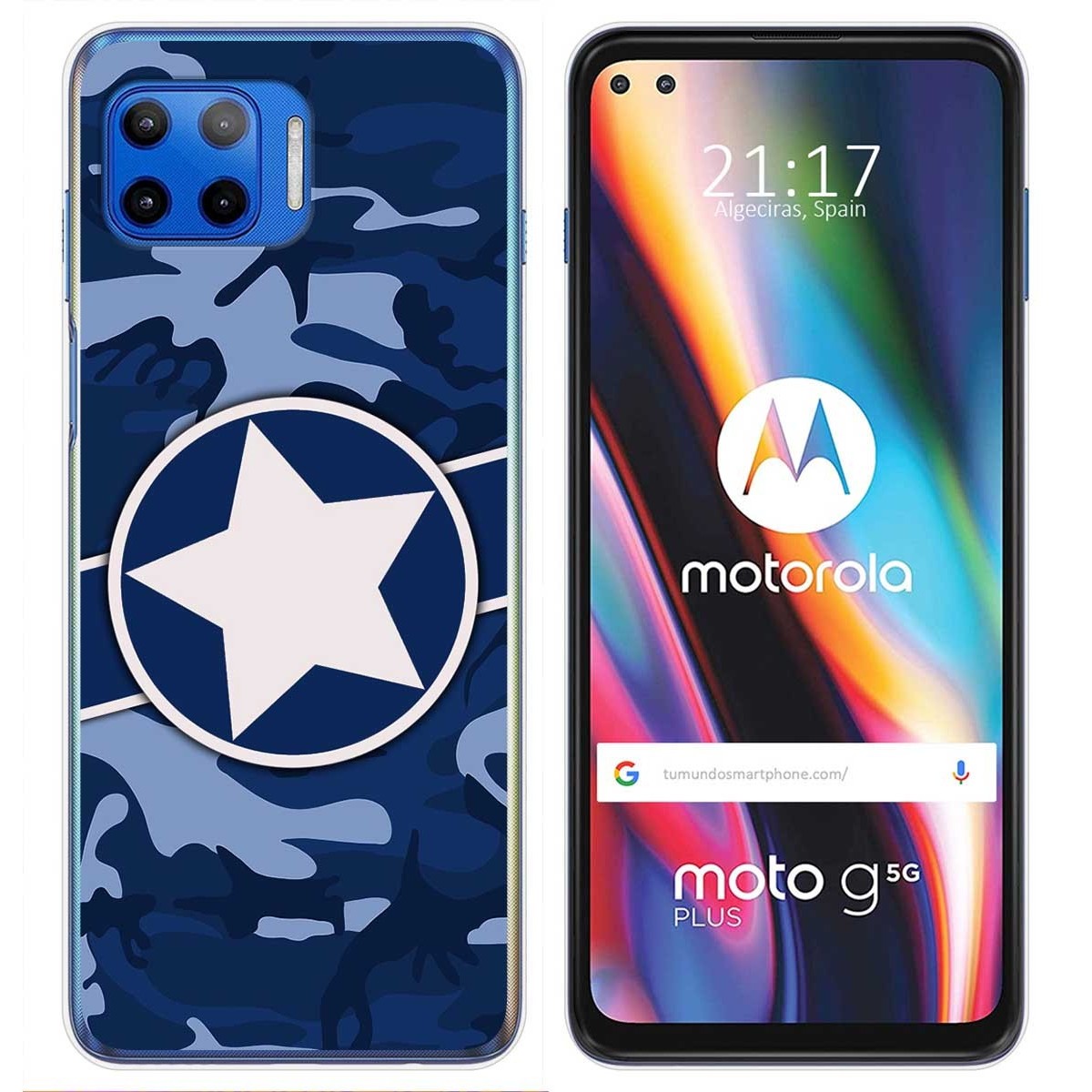 Funda Gel Tpu para Motorola Moto G 5G Plus diseño Camuflaje 03 Dibujos