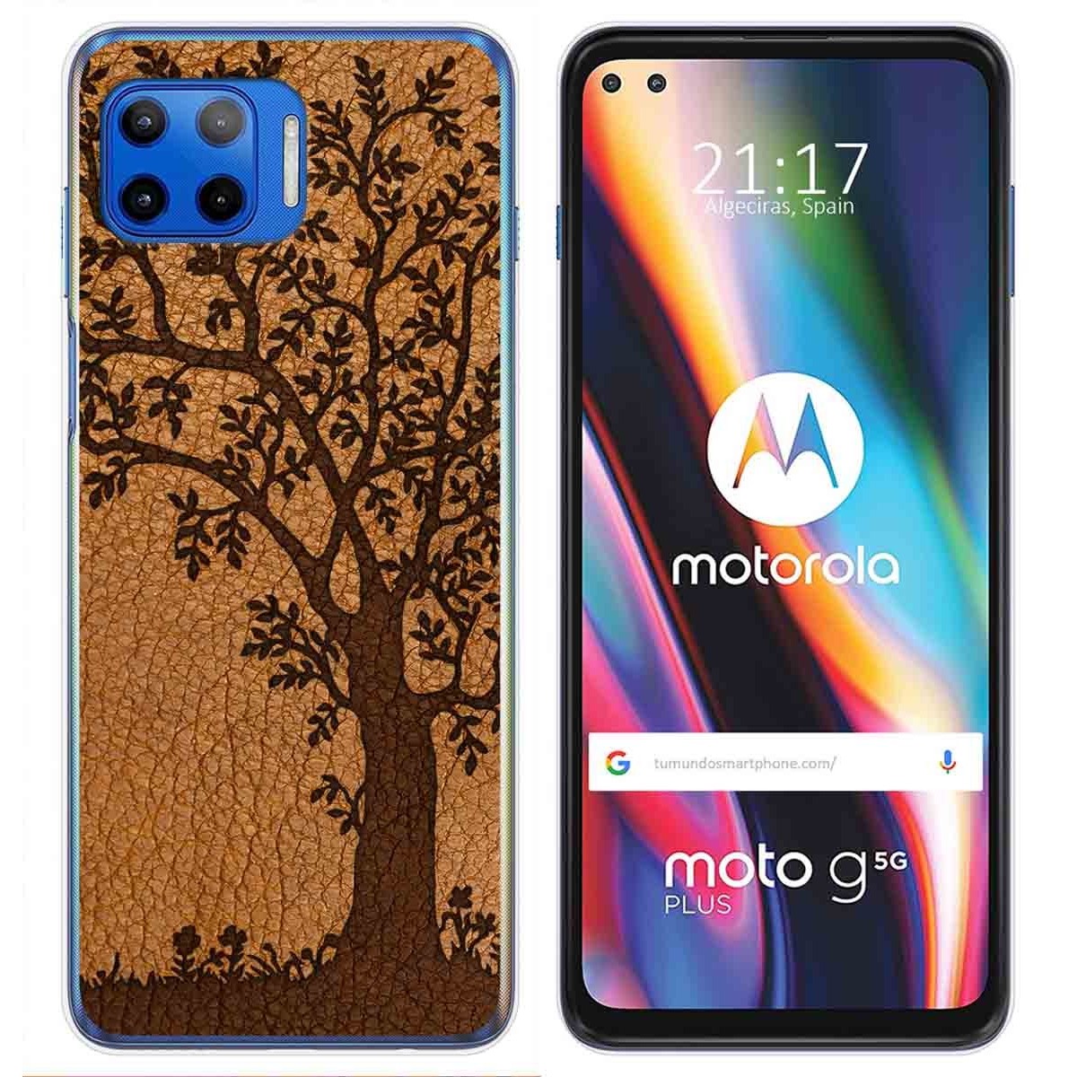 Funda Gel Tpu para Motorola Moto G 5G Plus diseño Cuero 03 Dibujos