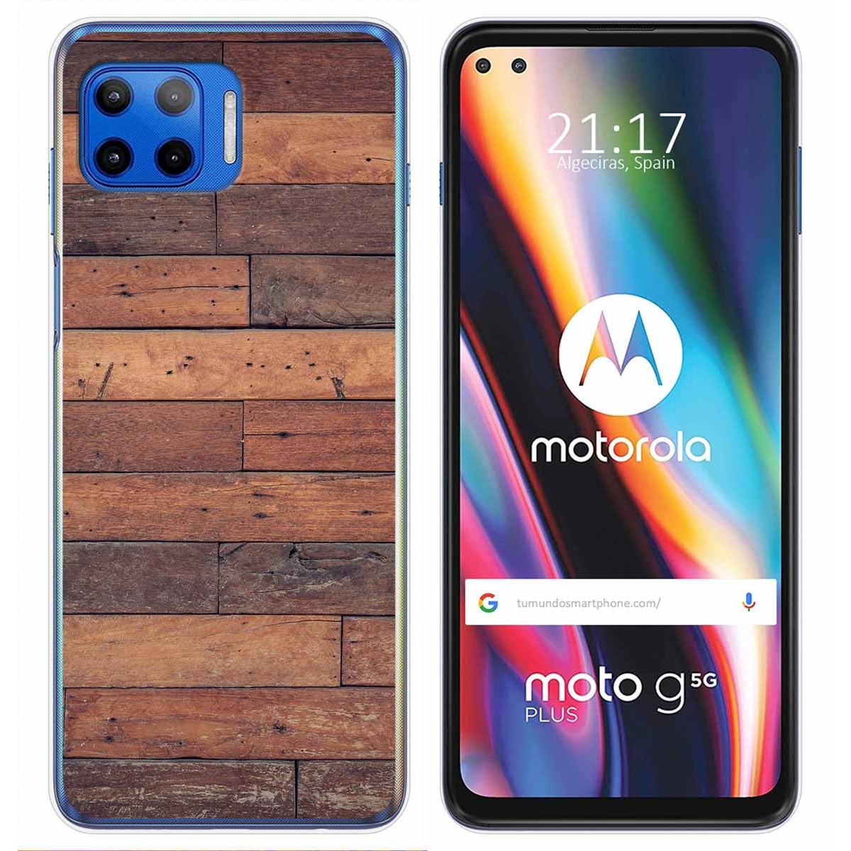 Funda Gel Tpu para Motorola Moto G 5G Plus diseño Madera 03 Dibujos