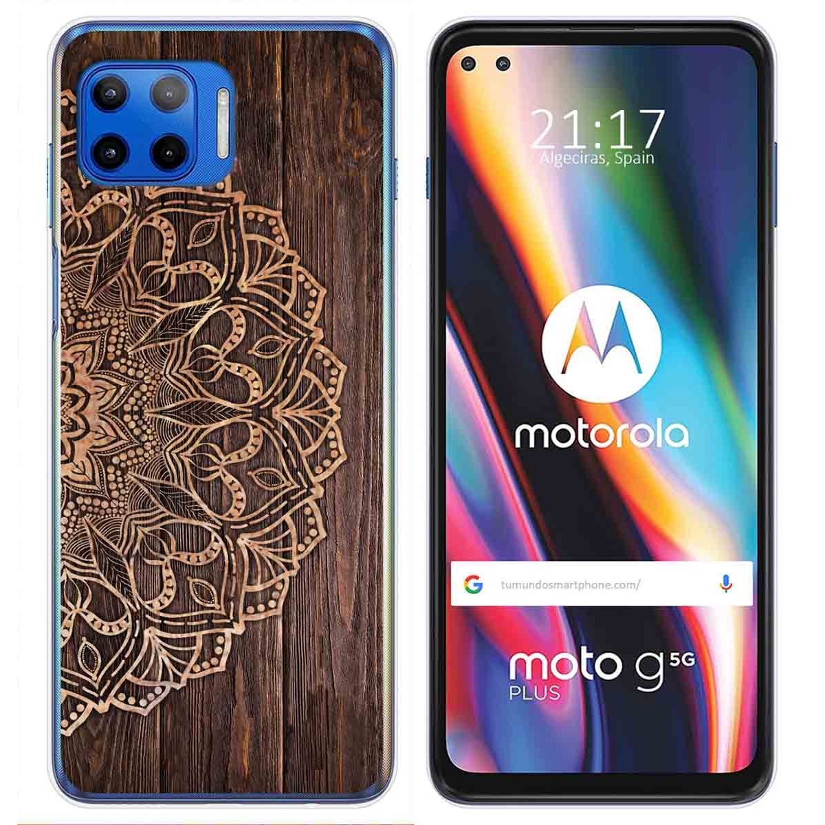 Funda Gel Tpu para Motorola Moto G 5G Plus diseño Madera 06 Dibujos