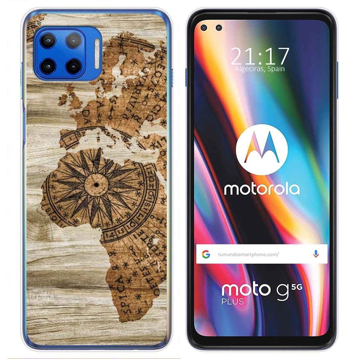 Funda Gel Tpu para Motorola Moto G 5G Plus diseño Madera 07 Dibujos