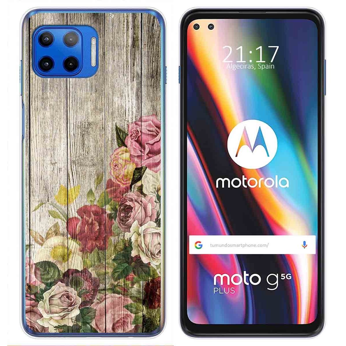 Funda Gel Tpu para Motorola Moto G 5G Plus diseño Madera 08 Dibujos