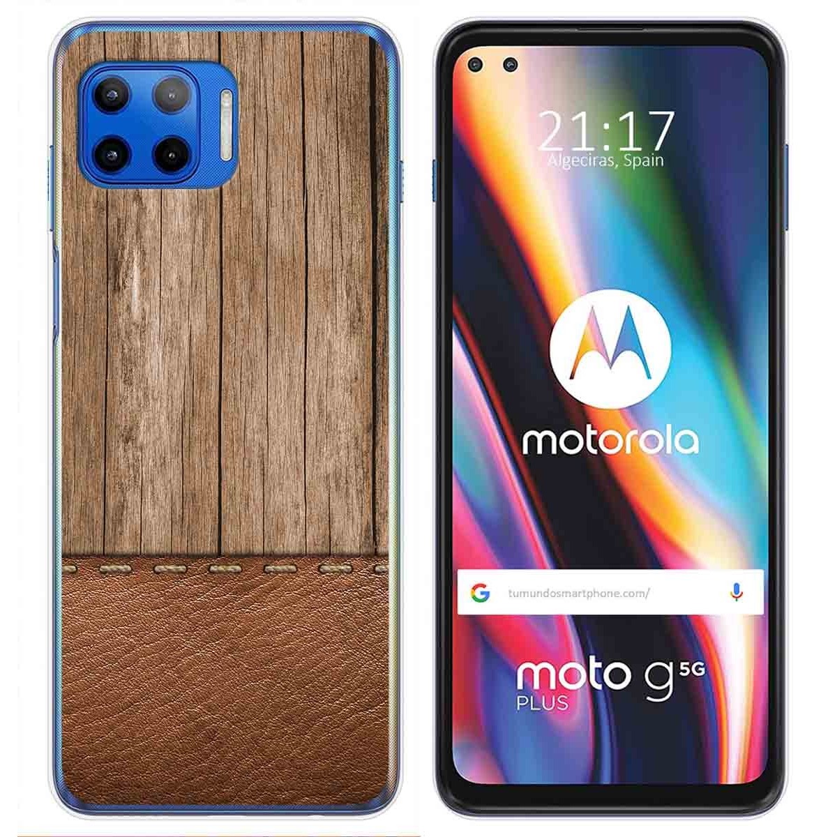 Funda Gel Tpu para Motorola Moto G 5G Plus diseño Madera 09 Dibujos