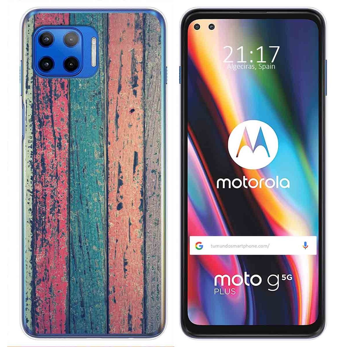 Funda Gel Tpu para Motorola Moto G 5G Plus diseño Madera 10 Dibujos