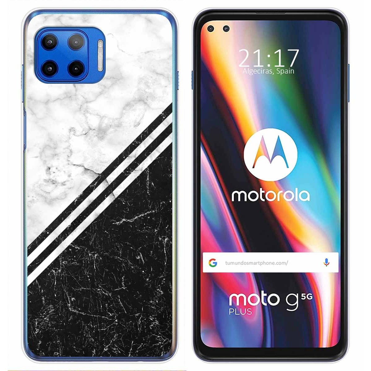 Funda Gel Tpu para Motorola Moto G 5G Plus diseño Mármol 01 Dibujos