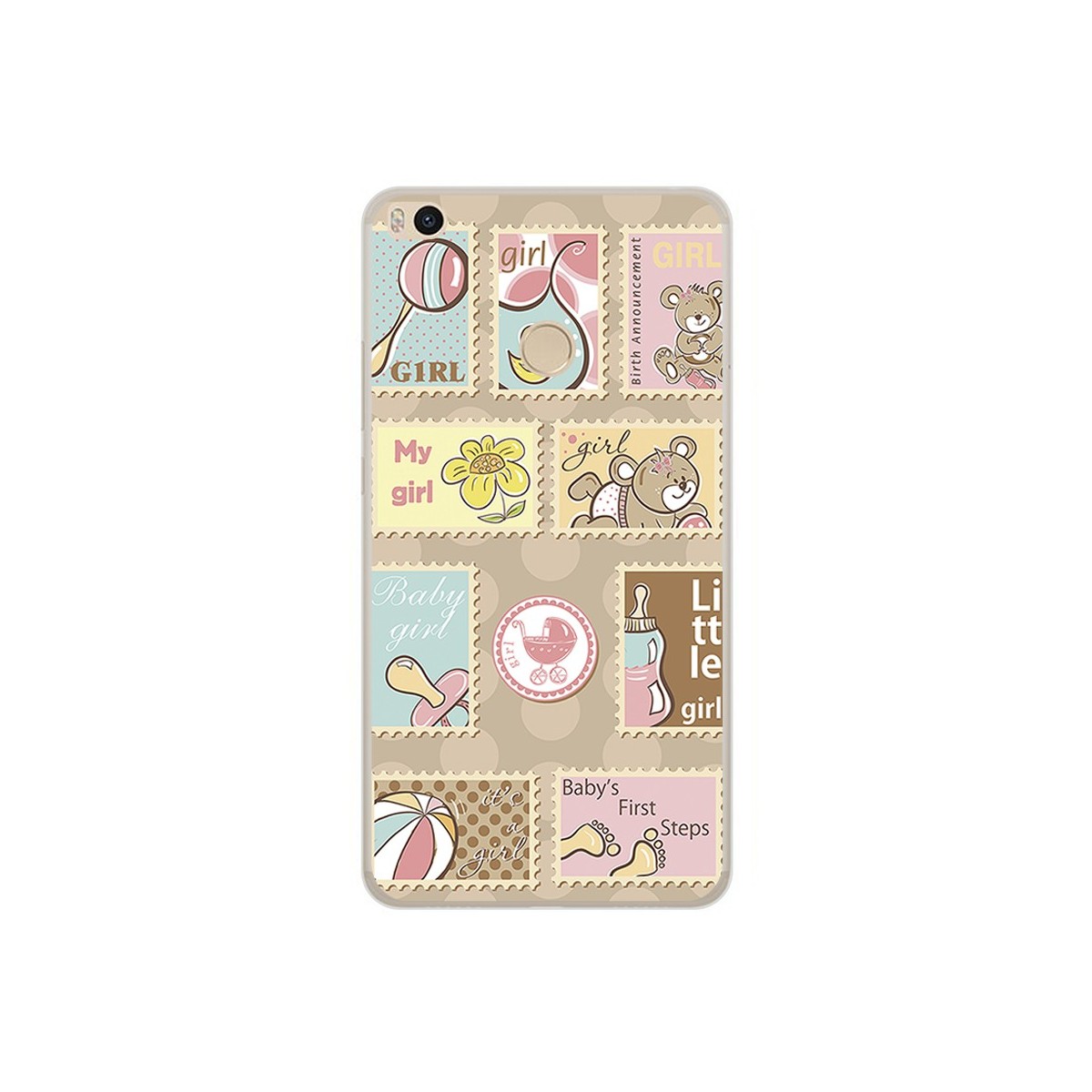 Funda Gel Tpu para Xiaomi Mi Max 2 Diseño Sellos Dibujos