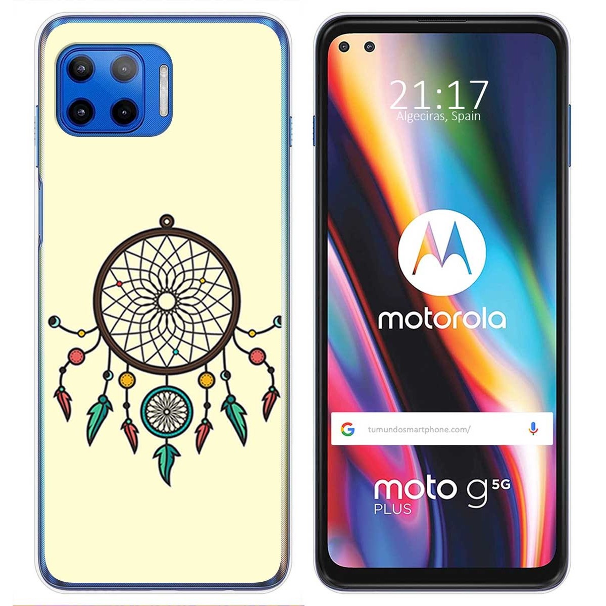 Funda Gel Tpu para Motorola Moto G 5G Plus diseño Atrapasueños Dibujos