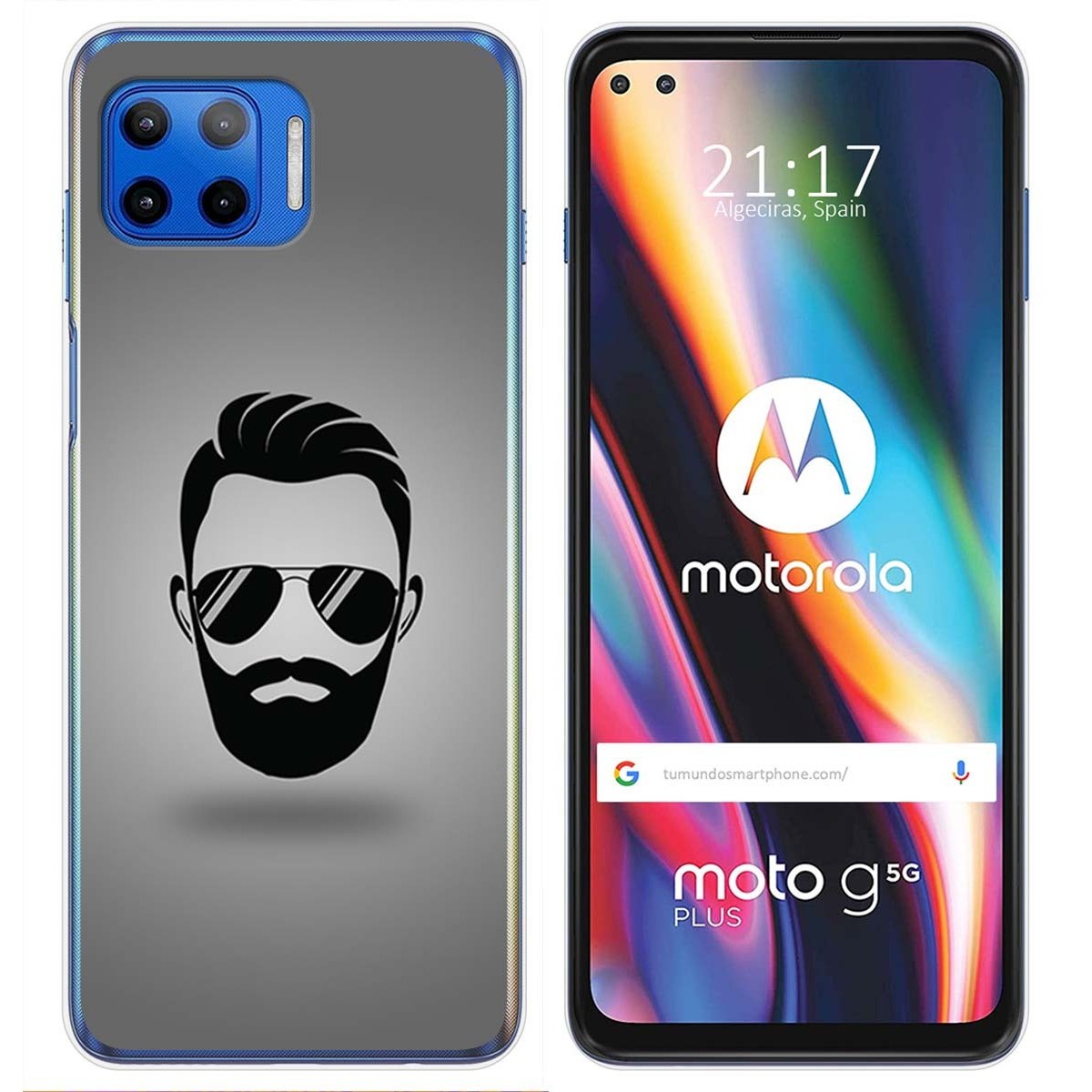 Funda Gel Tpu para Motorola Moto G 5G Plus diseño Barba Dibujos