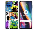 Funda Gel Tpu para Motorola Moto G 5G Plus diseño Comic Dibujos