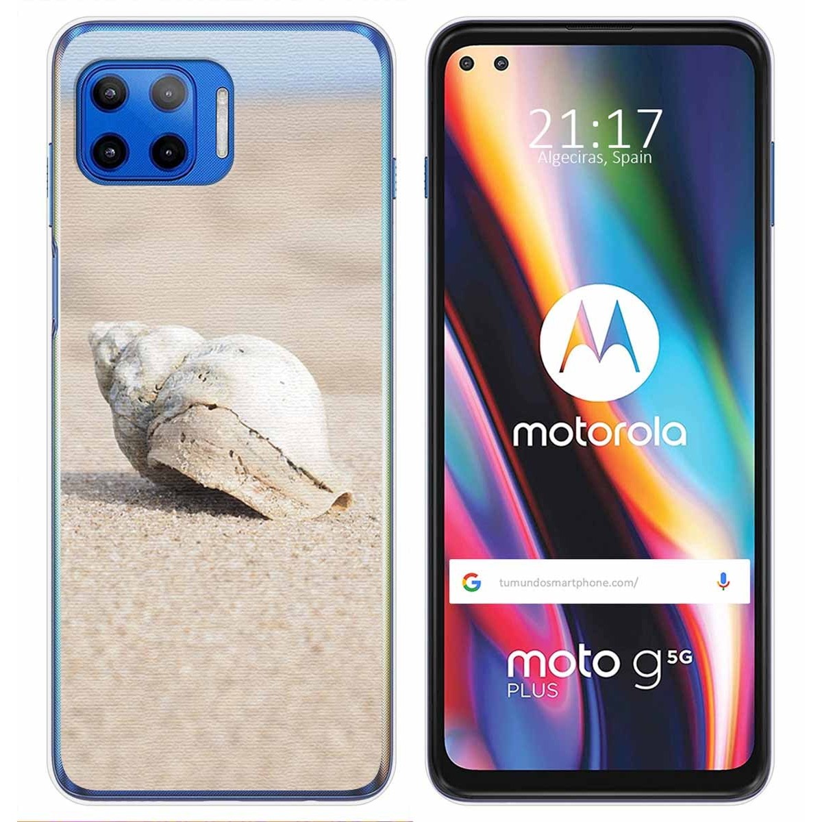 Funda Gel Tpu para Motorola Moto G 5G Plus diseño Concha Dibujos
