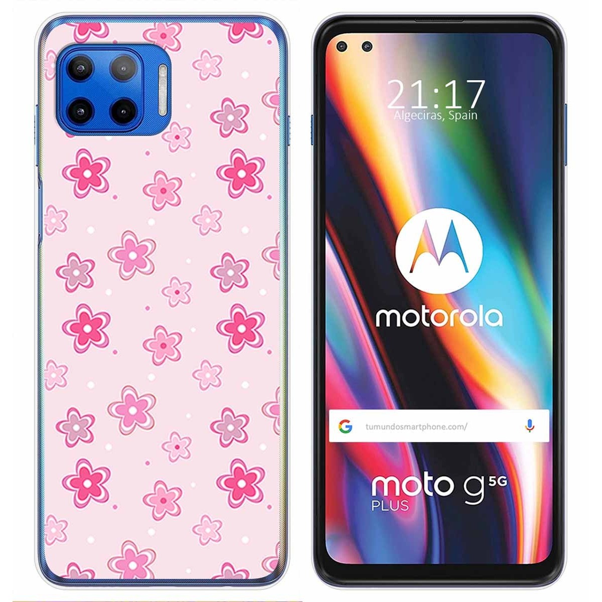 Funda Gel Tpu para Motorola Moto G 5G Plus diseño Flores Dibujos
