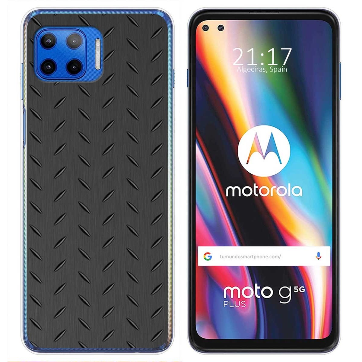 Funda Gel Tpu para Motorola Moto G 5G Plus diseño Metal Dibujos