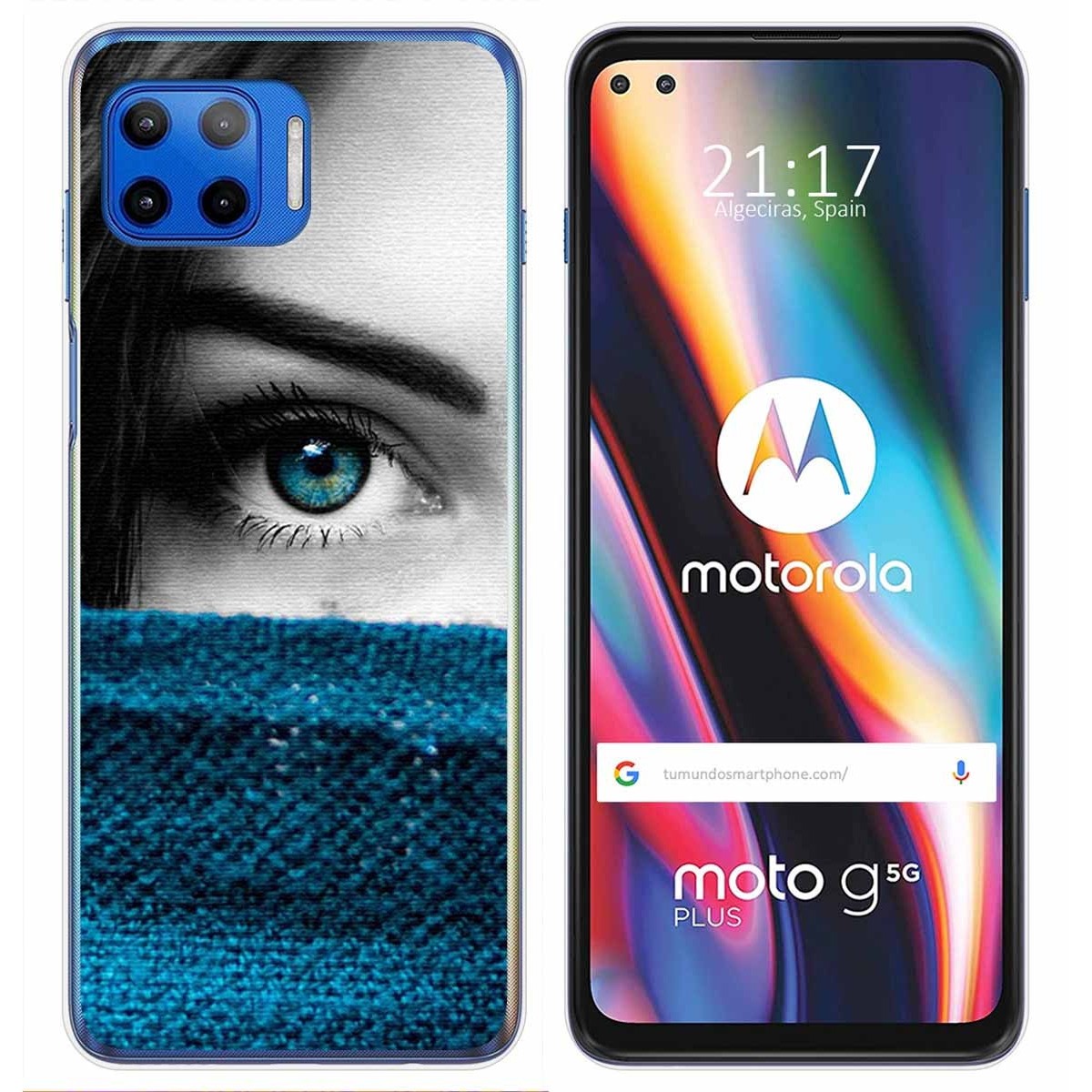Funda Gel Tpu para Motorola Moto G 5G Plus diseño Ojo Dibujos