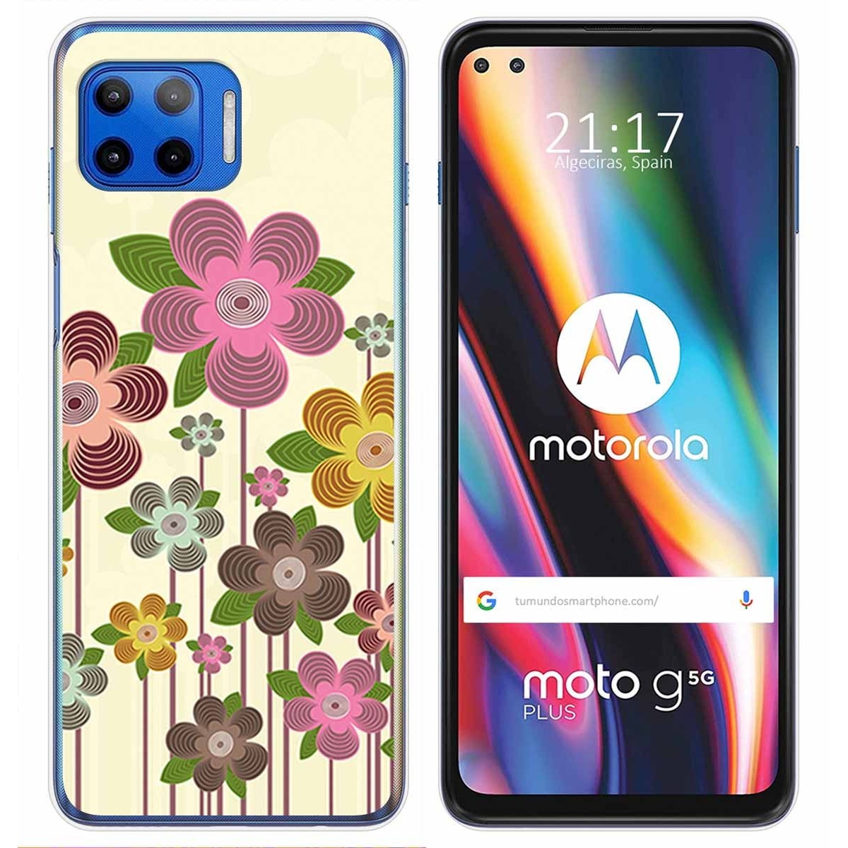 Funda Gel Tpu para Motorola Moto G 5G Plus diseño Primavera En Flor Dibujos