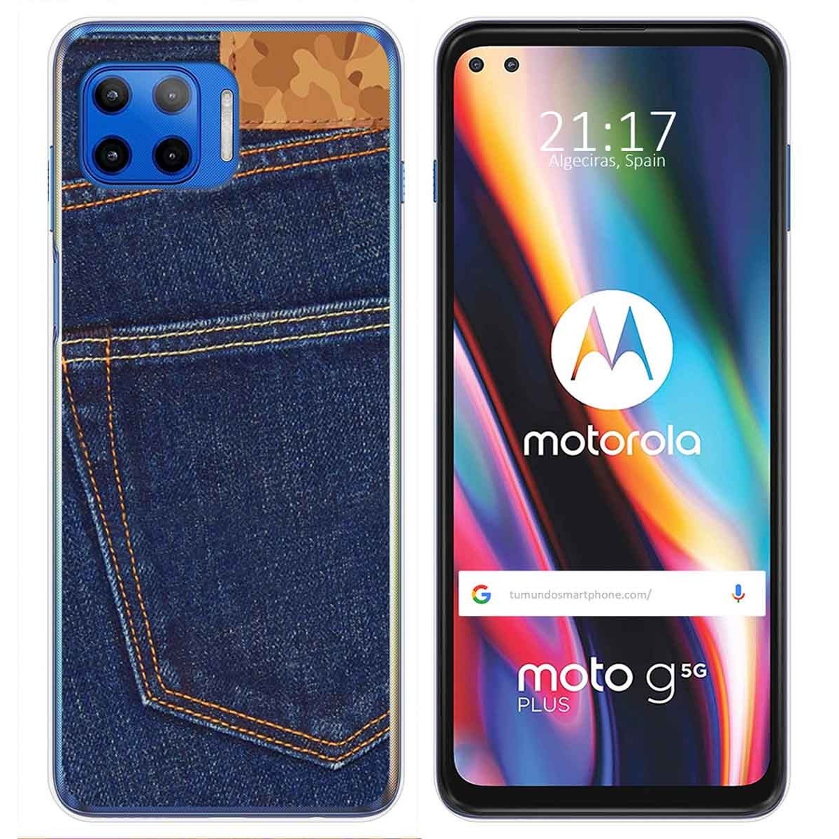 Funda Gel Tpu para Motorola Moto G 5G Plus diseño Vaquero Dibujos