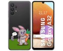 Funda Gel Transparente para Samsung Galaxy A32 4G diseño Conejo Dibujos