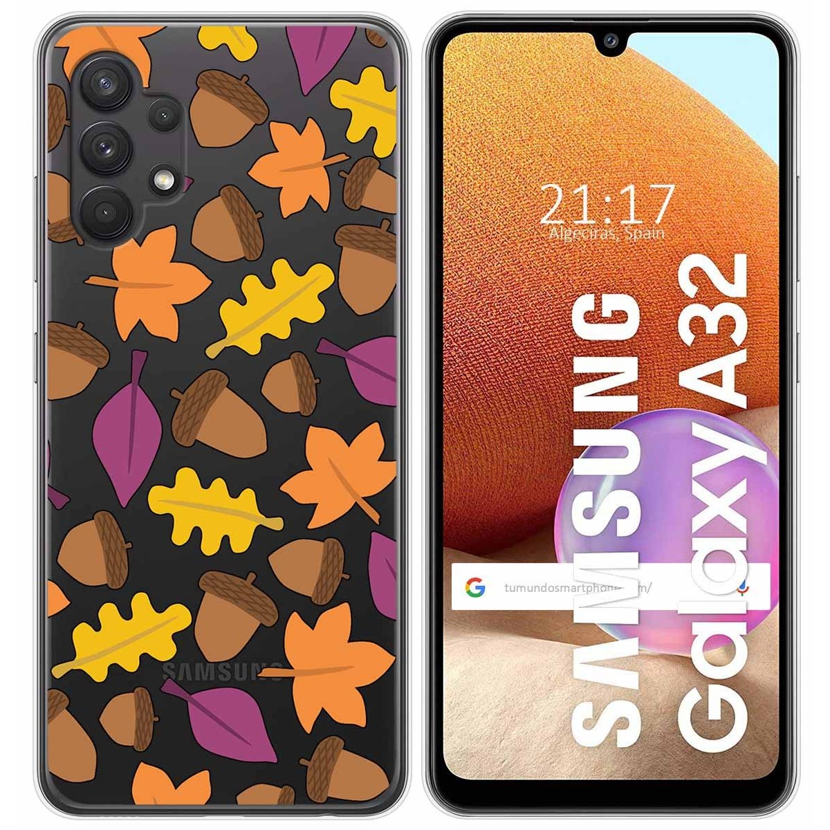 Funda Gel Transparente para Samsung Galaxy A32 4G diseño Otoño Dibujos