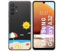 Funda Gel Transparente para Samsung Galaxy A32 4G diseño Playa Dibujos