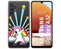 Funda Gel Transparente para Samsung Galaxy A32 4G diseño Unicornio Dibujos