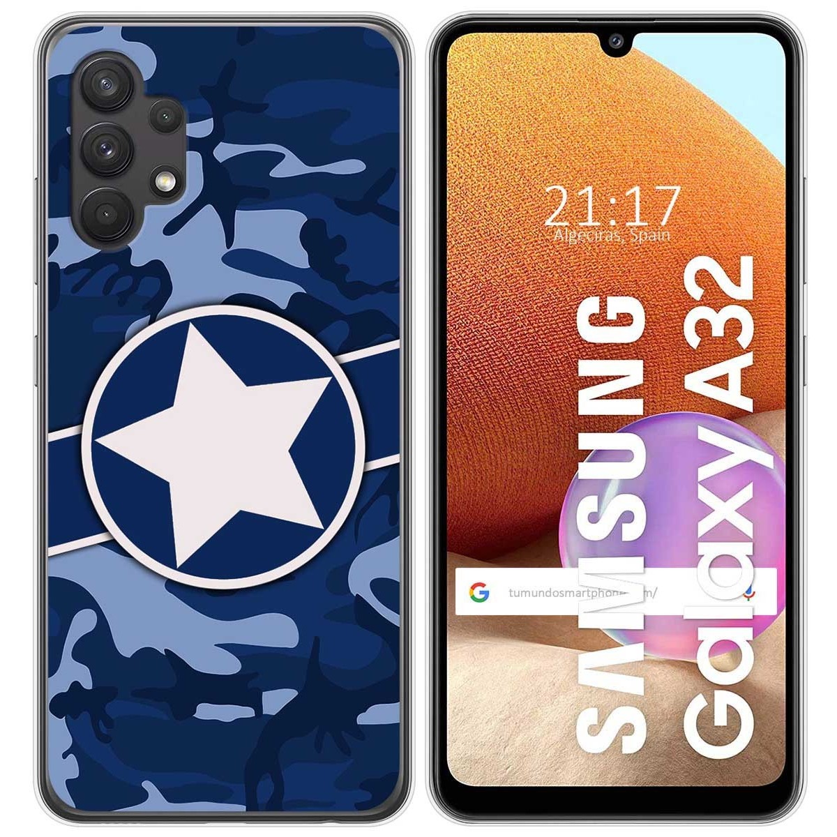 Funda Gel Tpu para Samsung Galaxy A32 4G diseño Camuflaje 03 Dibujos