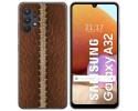 Funda Gel Tpu para Samsung Galaxy A32 4G diseño Cuero 01 Dibujos