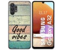 Funda Gel Tpu para Samsung Galaxy A32 4G diseño Madera 01 Dibujos