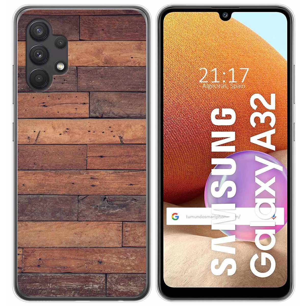 Funda Gel Tpu para Samsung Galaxy A32 4G diseño Madera 03 Dibujos