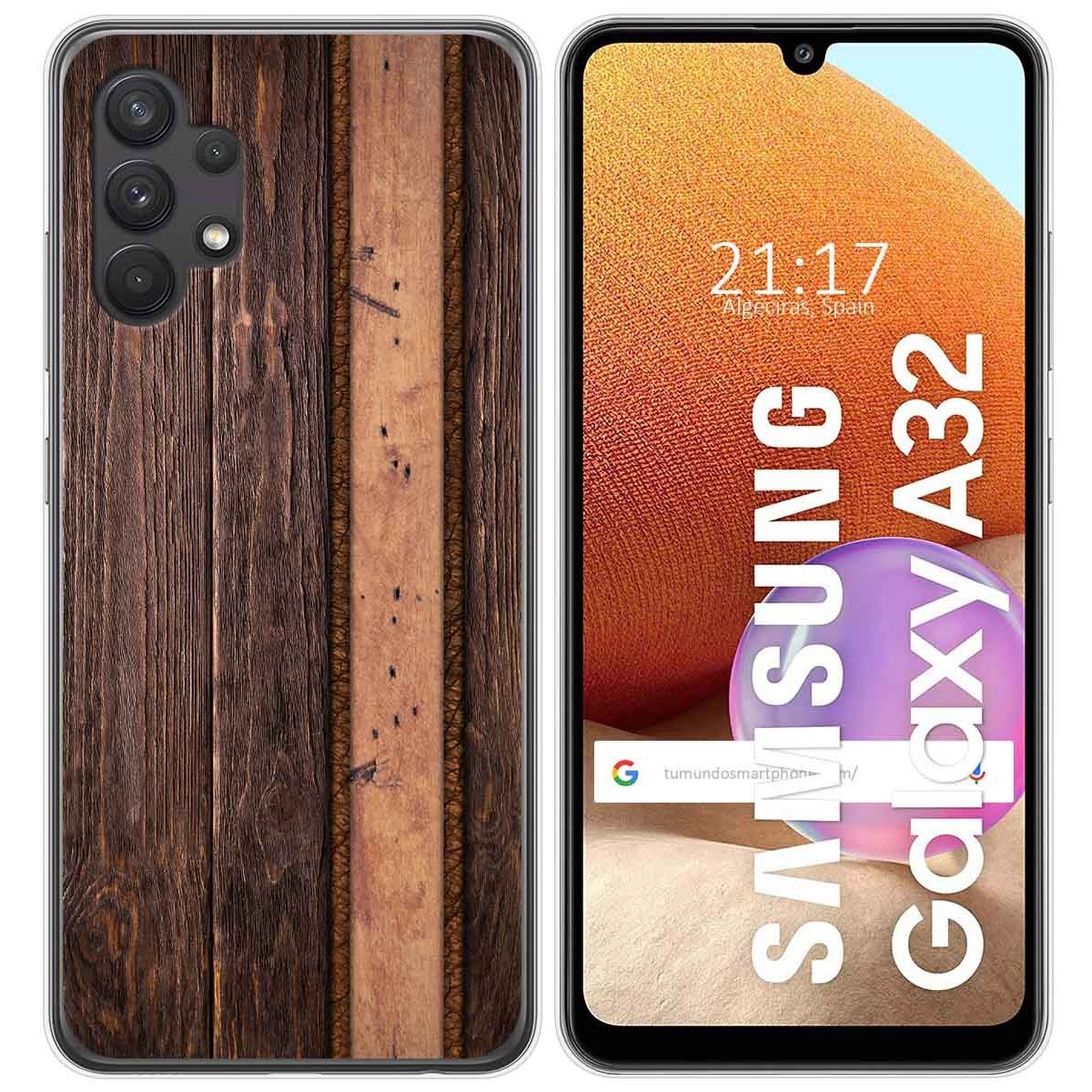 Funda Gel Tpu para Samsung Galaxy A32 4G diseño Madera 05 Dibujos