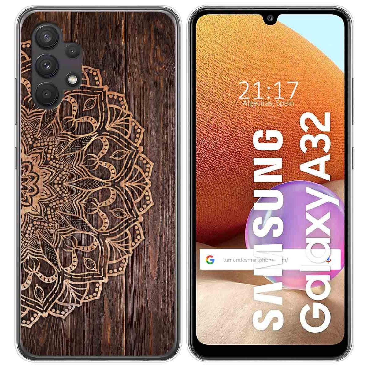 Funda Gel Tpu para Samsung Galaxy A32 4G diseño Madera 06 Dibujos