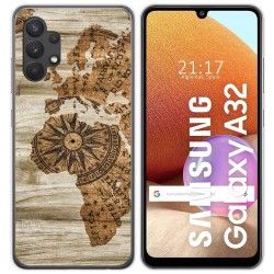 Funda Gel Tpu para Samsung Galaxy A32 4G diseño Madera 07 Dibujos