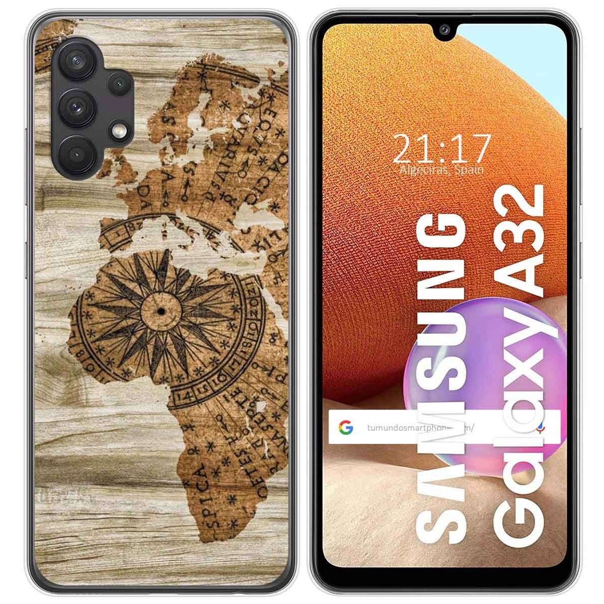 Funda Gel Tpu para Samsung Galaxy A32 4G diseño Madera 07 Dibujos