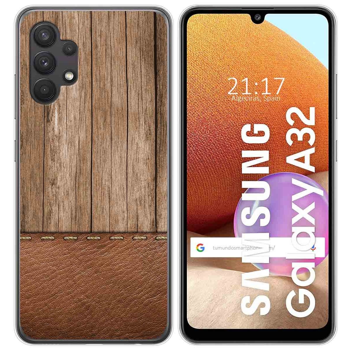 Funda Gel Tpu para Samsung Galaxy A32 4G diseño Madera 09 Dibujos