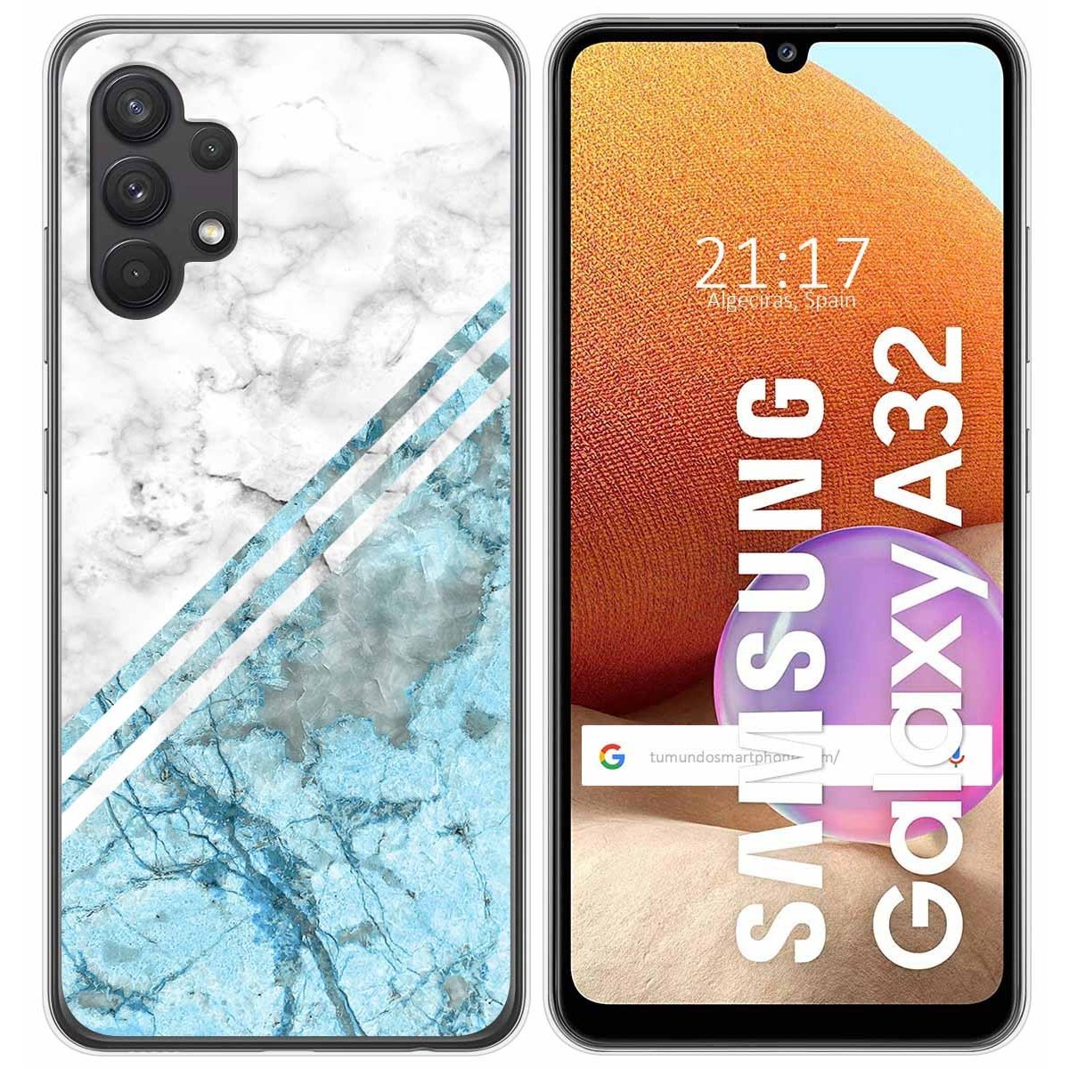 Funda Gel Tpu para Samsung Galaxy A32 4G diseño Mármol 02 Dibujos