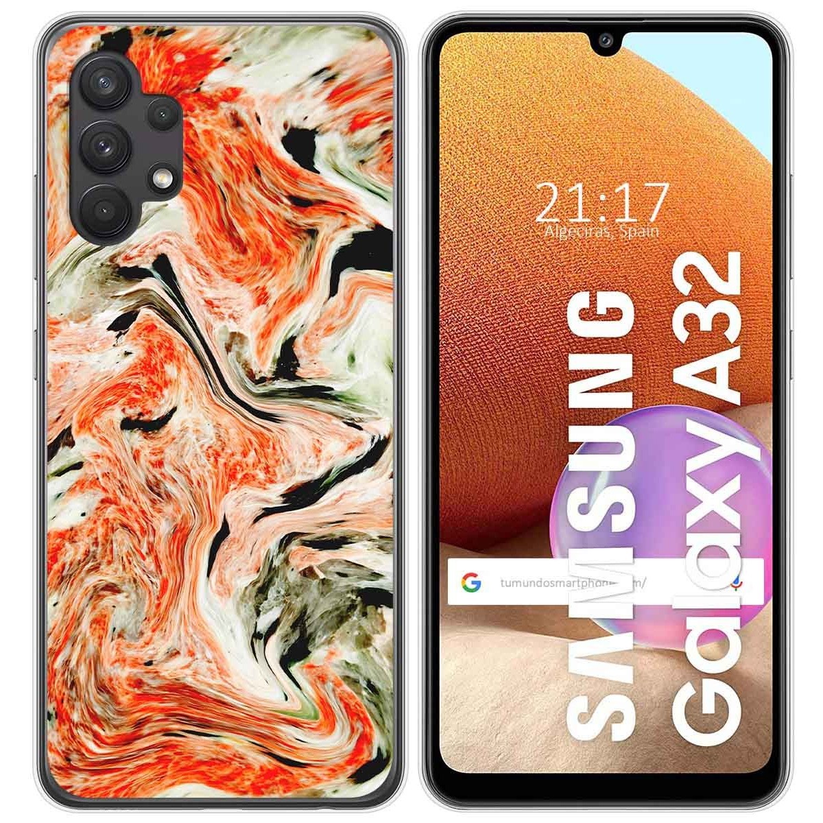 Funda Gel Tpu para Samsung Galaxy A32 4G diseño Mármol 12 Dibujos