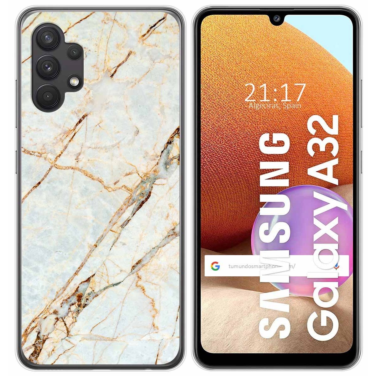 Funda Gel Tpu para Samsung Galaxy A32 4G diseño Mármol 13 Dibujos