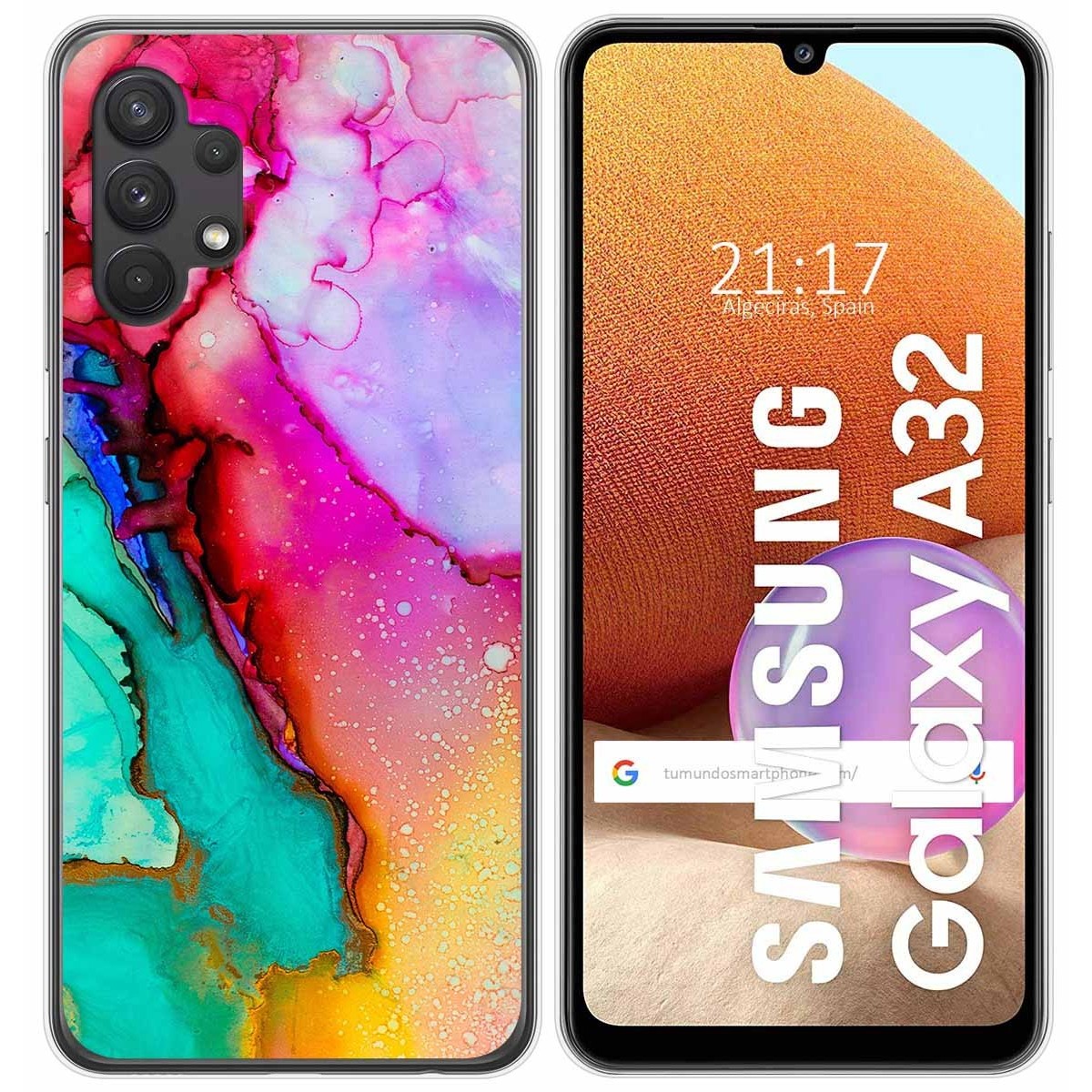 Funda Gel Tpu para Samsung Galaxy A32 4G diseño Mármol 15 Dibujos