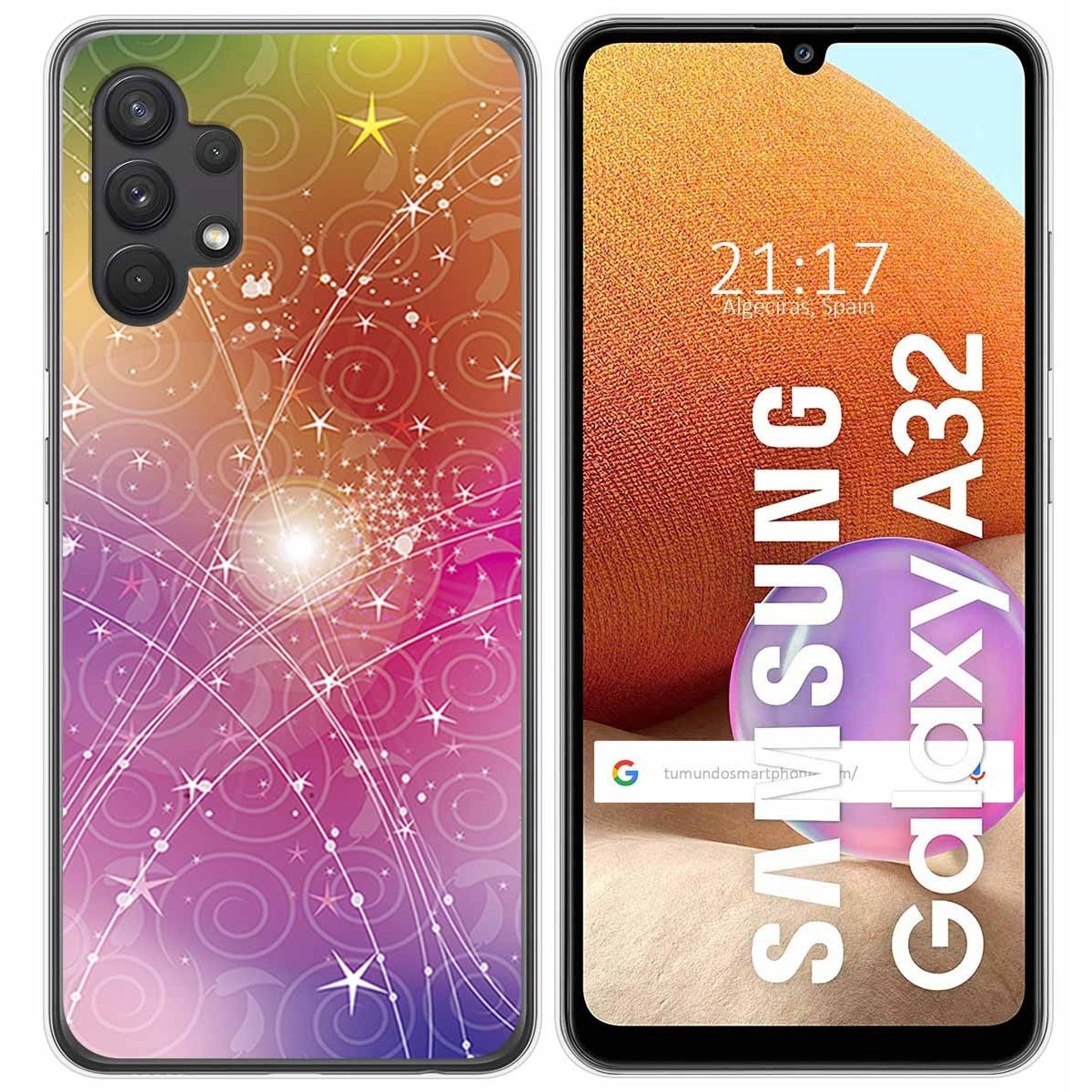Funda Gel Tpu para Samsung Galaxy A32 4G diseño Abstracto Dibujos
