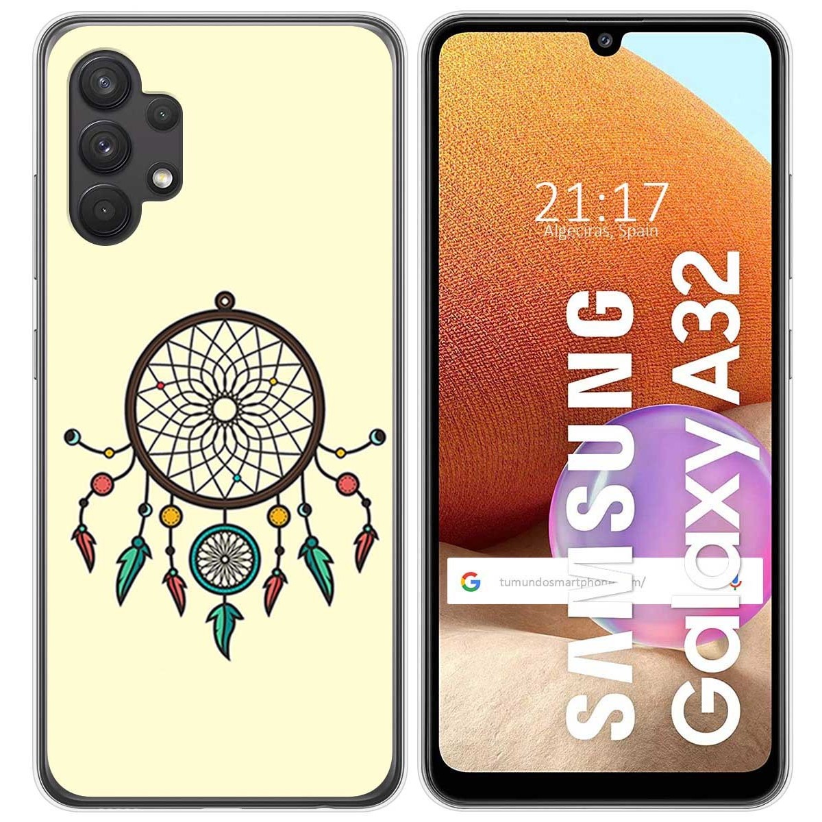 Funda Gel Tpu para Samsung Galaxy A32 4G diseño Atrapasueños Dibujos