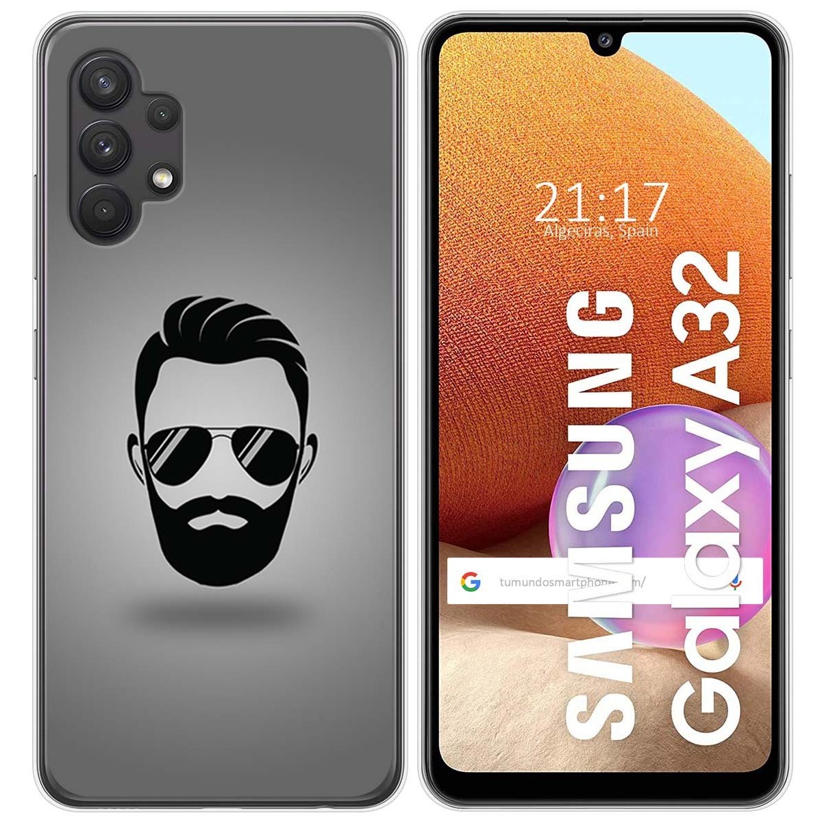 Funda Gel Tpu para Samsung Galaxy A32 4G diseño Barba Dibujos