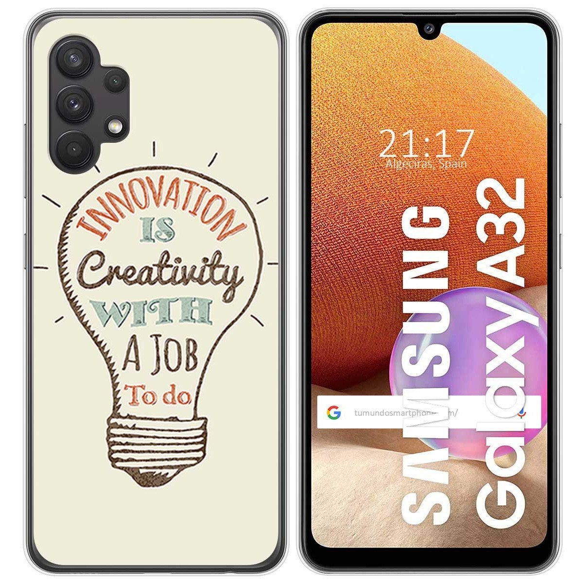 Funda Gel Tpu para Samsung Galaxy A32 4G diseño Creativity Dibujos