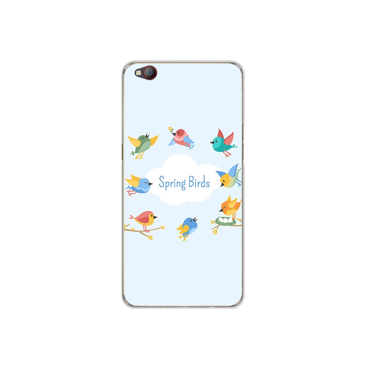 Funda Gel Tpu para Zte Nubia M2 Lite Diseño Spring Birds Dibujos