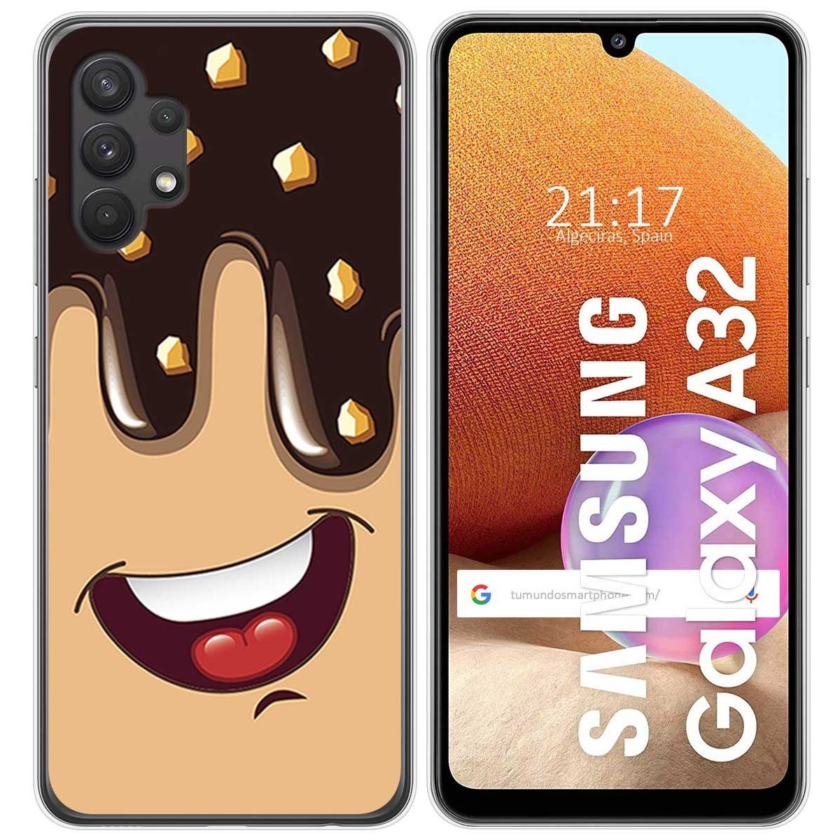 Funda Gel Tpu para Samsung Galaxy A32 4G diseño Helado Chocolate Dibujos