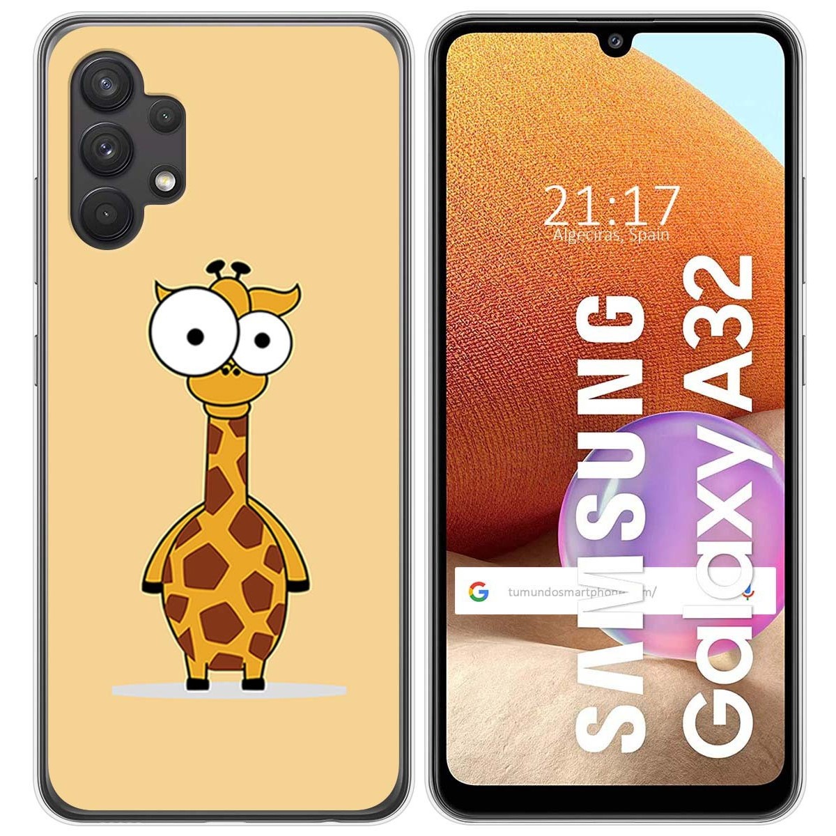 Funda Gel Tpu para Samsung Galaxy A32 4G diseño Jirafa Dibujos