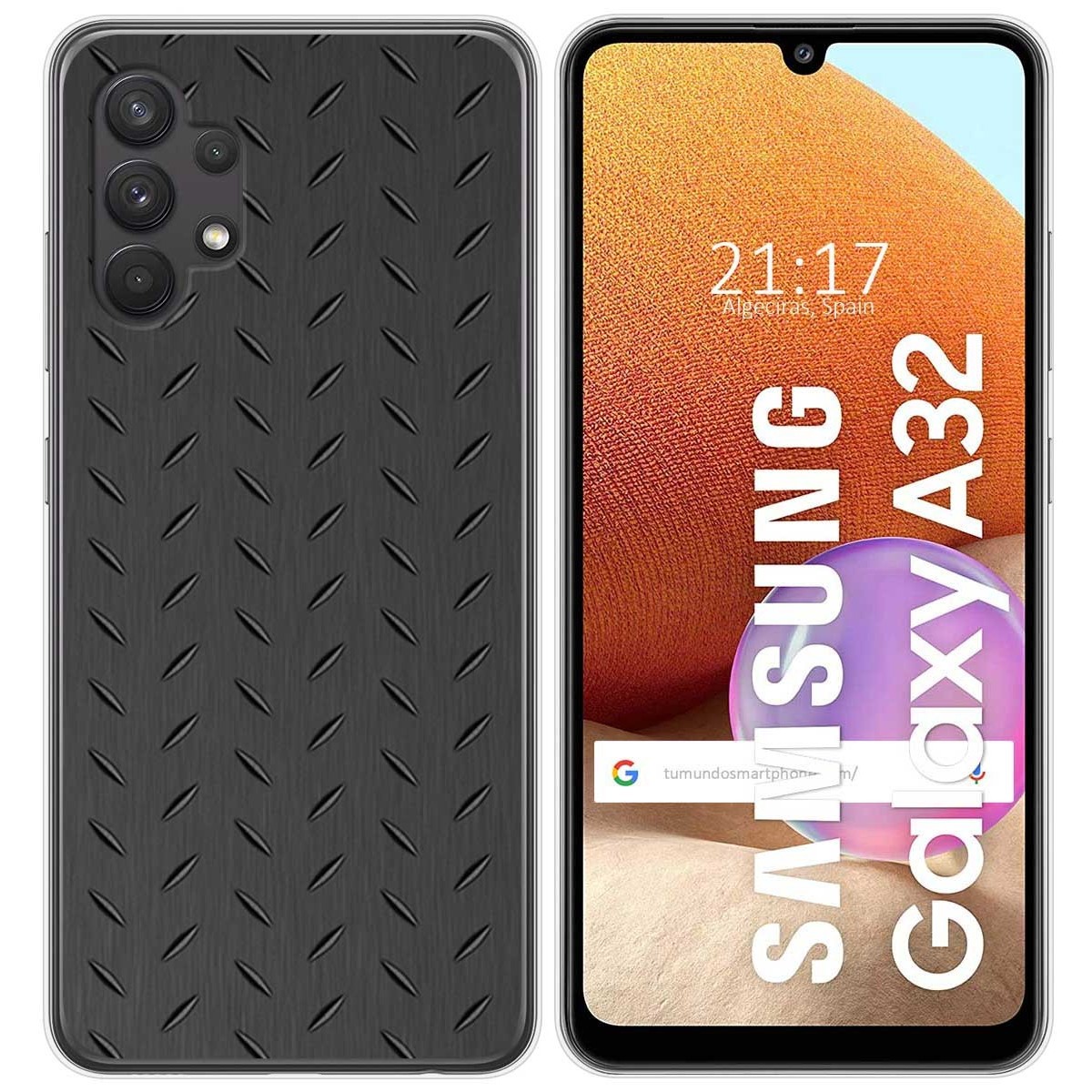 Funda Gel Tpu para Samsung Galaxy A32 4G diseño Metal Dibujos