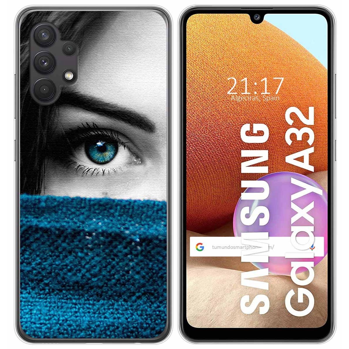 Funda Gel Tpu para Samsung Galaxy A32 4G diseño Ojo Dibujos
