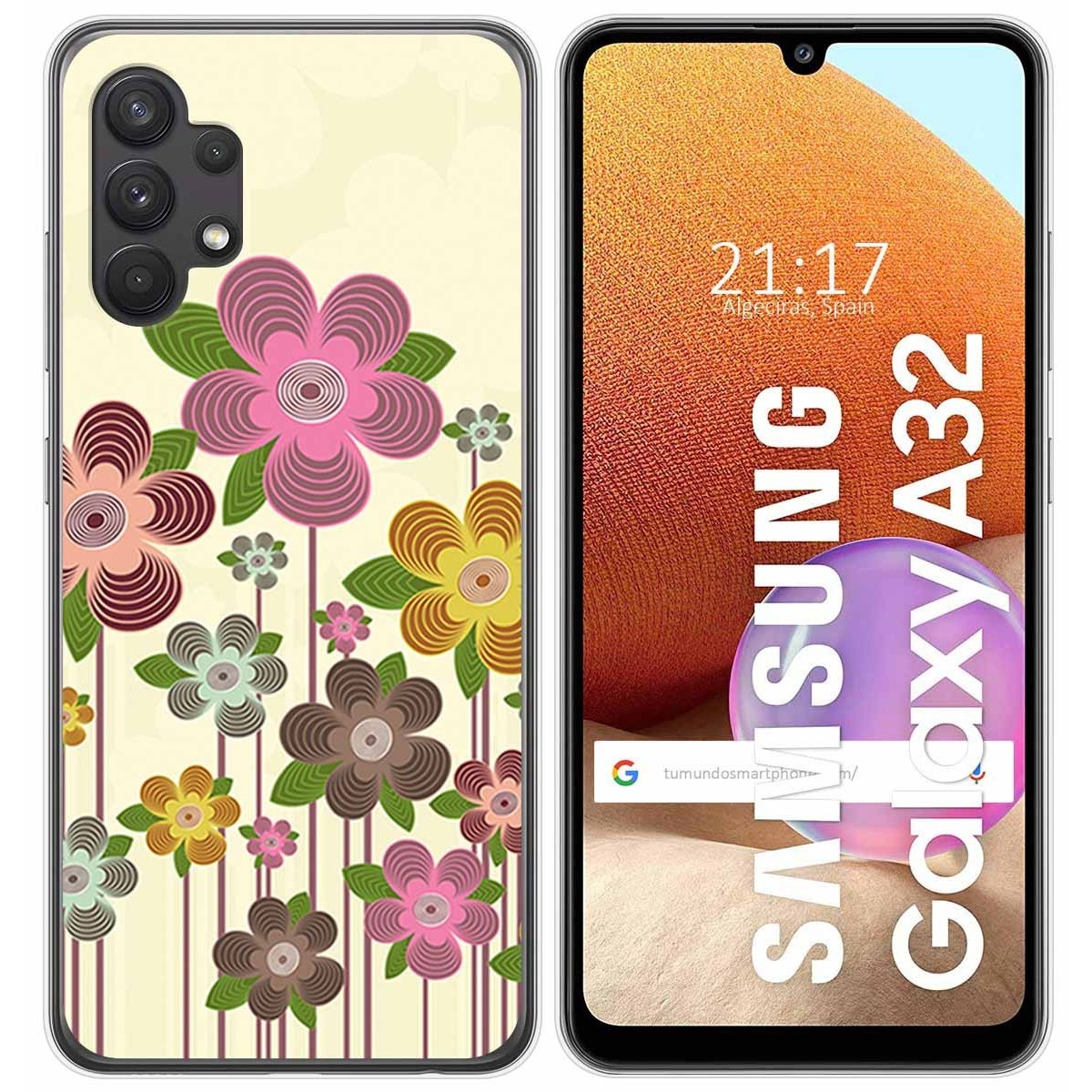 Funda Gel Tpu para Samsung Galaxy A32 4G diseño Primavera En Flor Dibujos