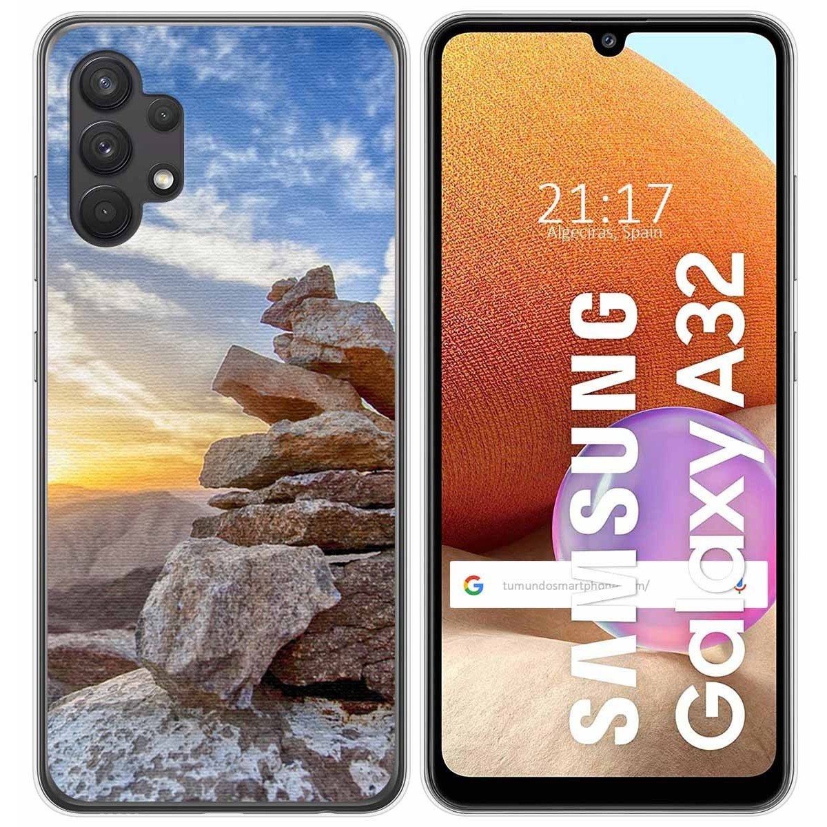 Funda Gel Tpu para Samsung Galaxy A32 4G diseño Sunset Dibujos