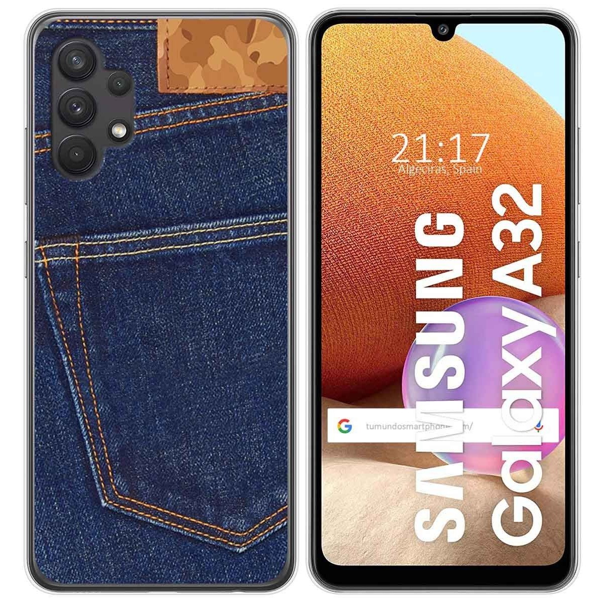 Funda Gel Tpu para Samsung Galaxy A32 4G diseño Vaquero Dibujos