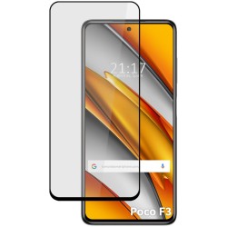 Protector Cristal Templado Completo 5D Full Glue Negro para Xiaomi POCO F3 5G / Mi 11i 5G